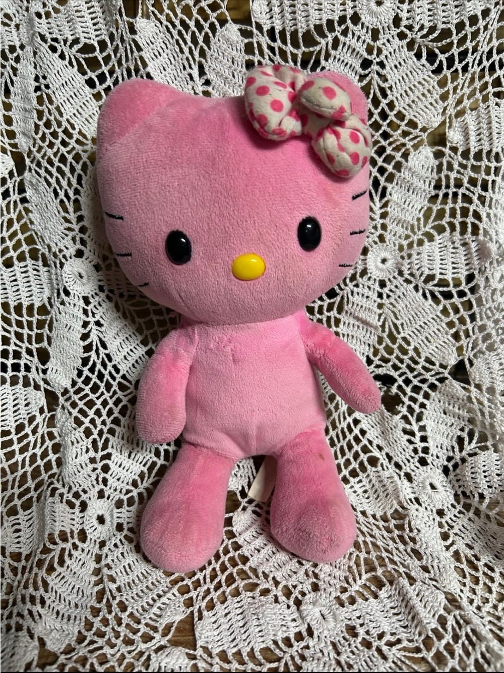 Hello Kitty - Build A Bear - Small Fry Pink Polka Dot bow 2012